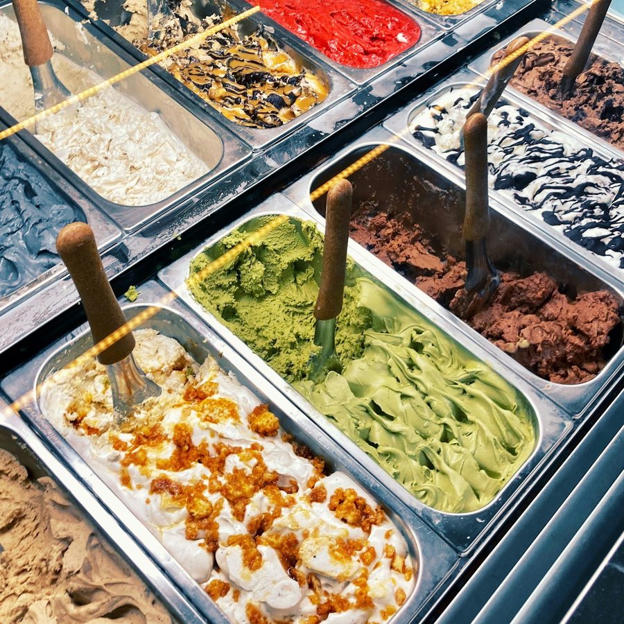 The gelato counter